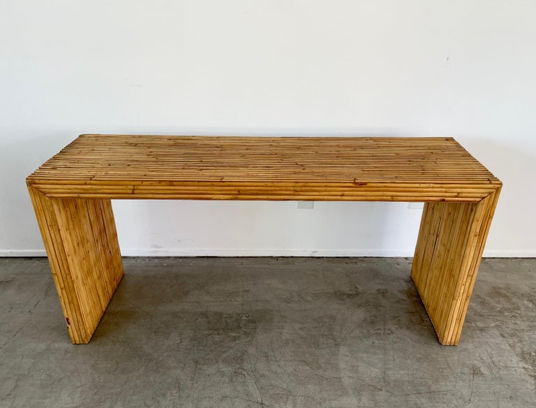 Mid-20th Century Bamboo Console For Sale