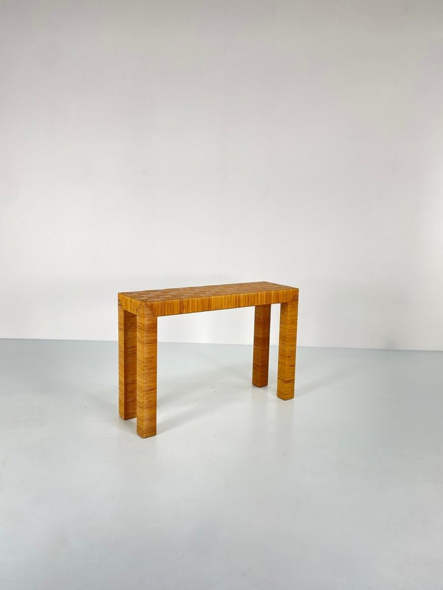 20th Century Bamboo Console Table