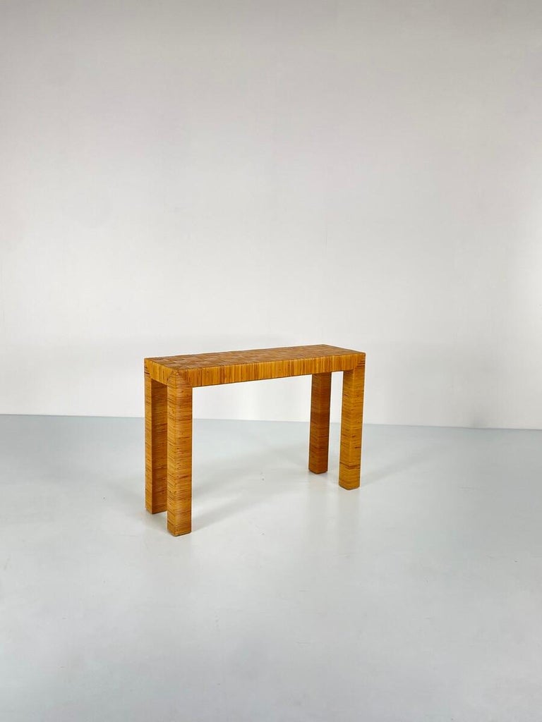 Bamboo Console Table For Sale at 1stDibs