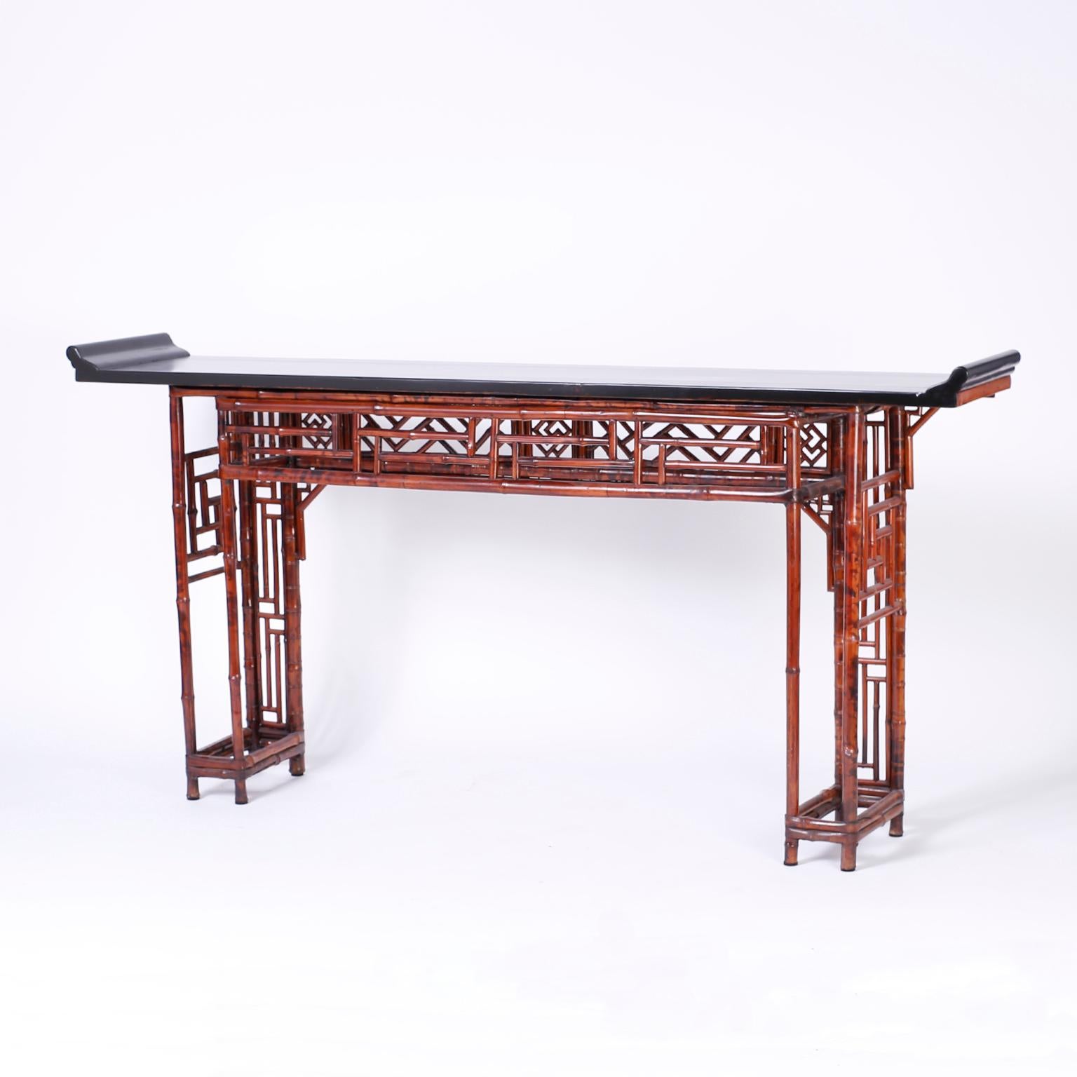 Bamboo Console Table 1