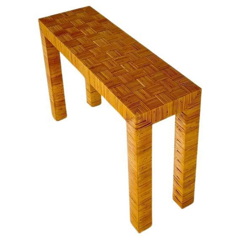 Bamboo Console Table For Sale at 1stDibs