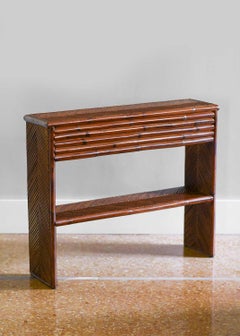 Bamboo console with shelf - Molto Editions