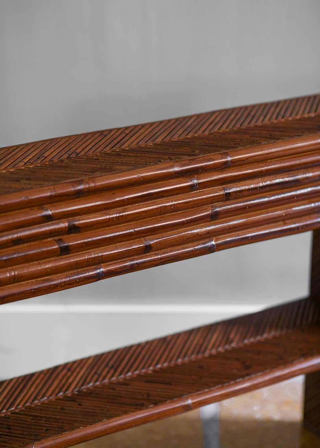 Bamboo console with shelf - Molto Editions In New Condition For Sale In Roma, RM