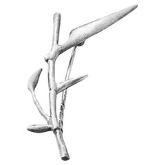 Bamboo Contemporary Brooch in Sterling Silver by the Artist Featured in Vogue