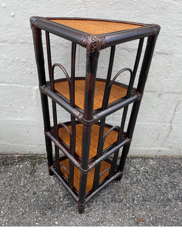 Bamboo Corner Etagere For Sale 1