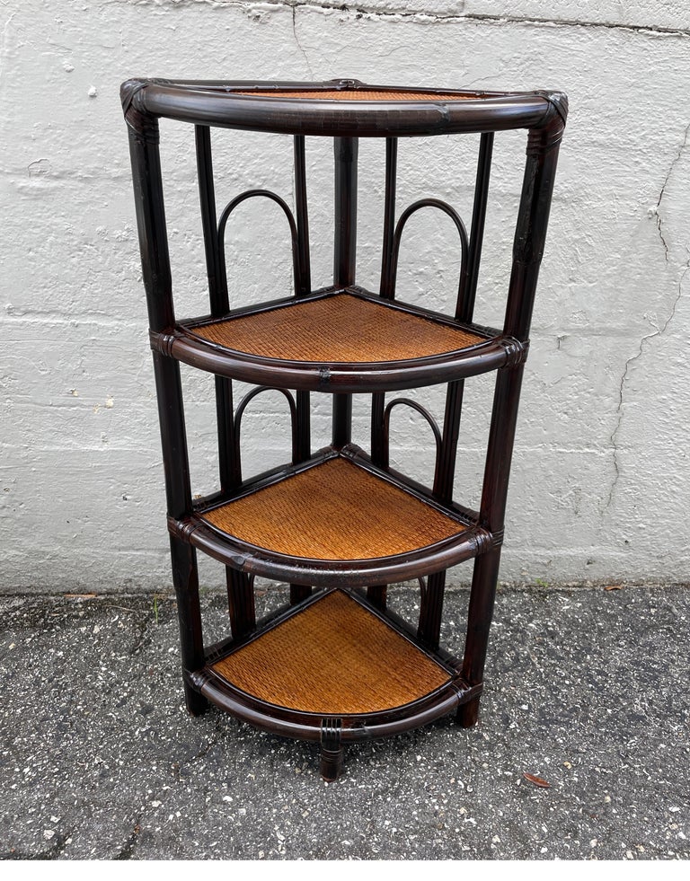 Bamboo Corner Etagere For Sale 2