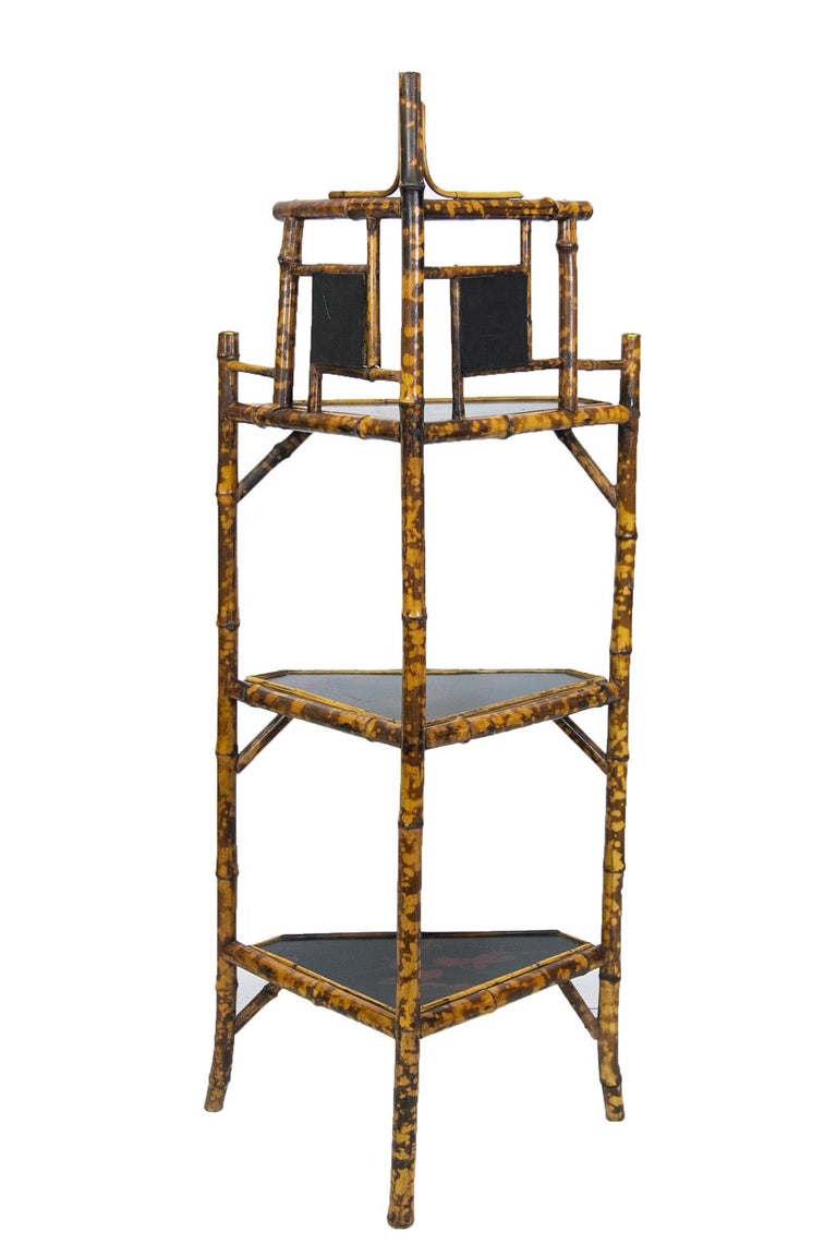 Bamboo Corner Shelf at 1stDibs