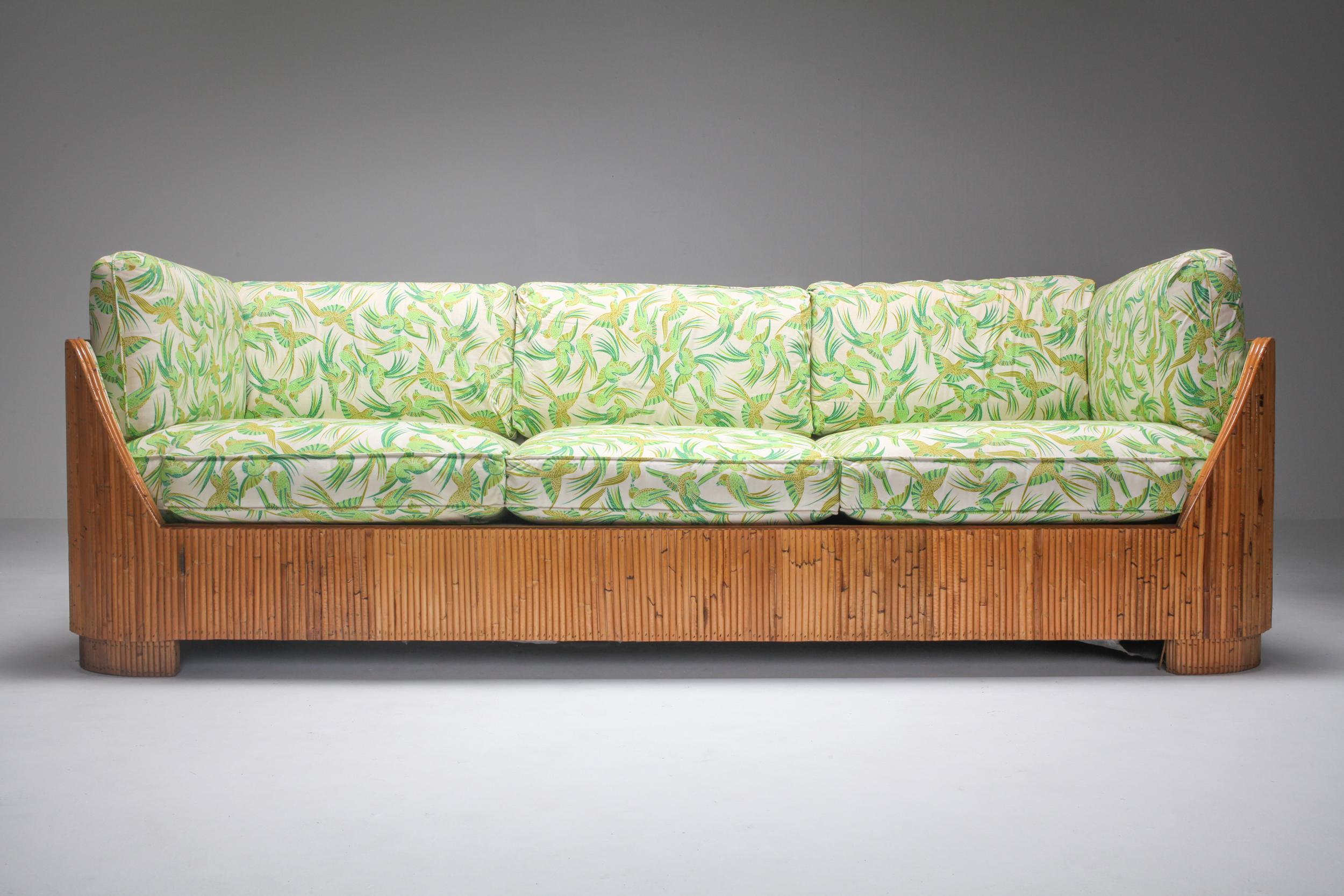 International Style Bamboo Couch by Vivai del Sud