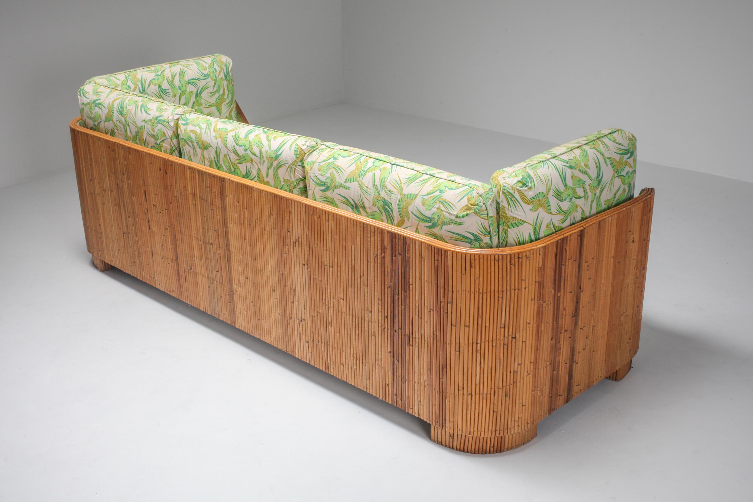 European Bamboo Couch by Vivai del Sud