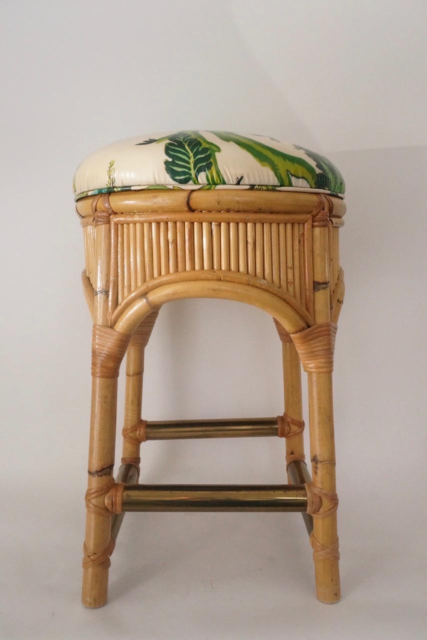 Bamboo Counter Stool  In Good Condition In West Palm Beach, FL
