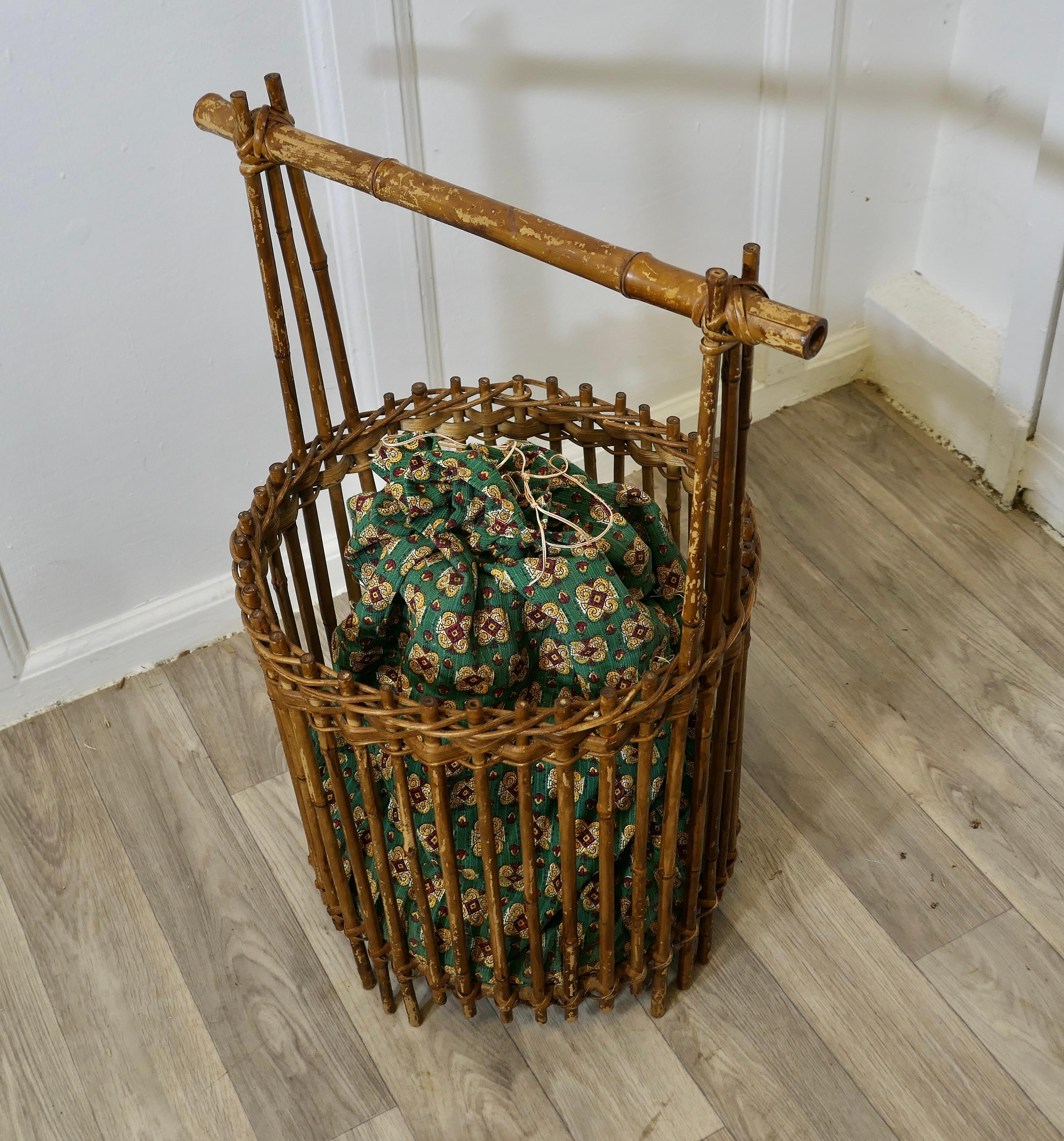 Bamboo Craft Basket, Knitting, Crochet, Patchwork  A very useful piece For Sale 1