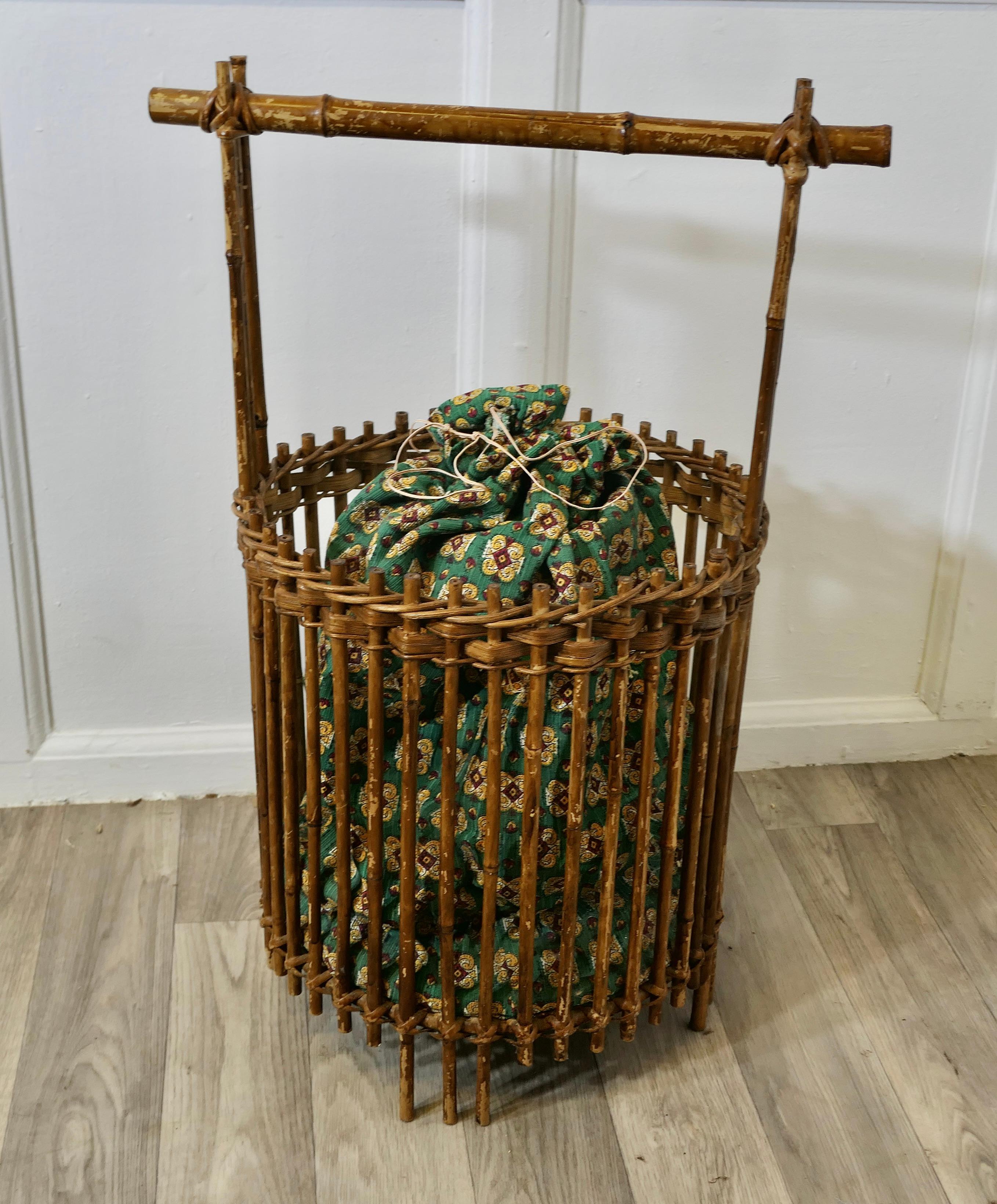 Bamboo Craft Basket, Knitting, Crochet, Patchwork  A very useful piece For Sale 4