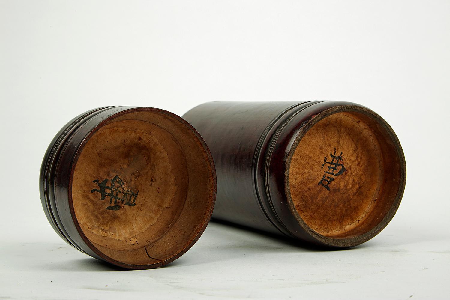 Japanese Bamboo Cylinder Container from Japan, Late 19th Century
