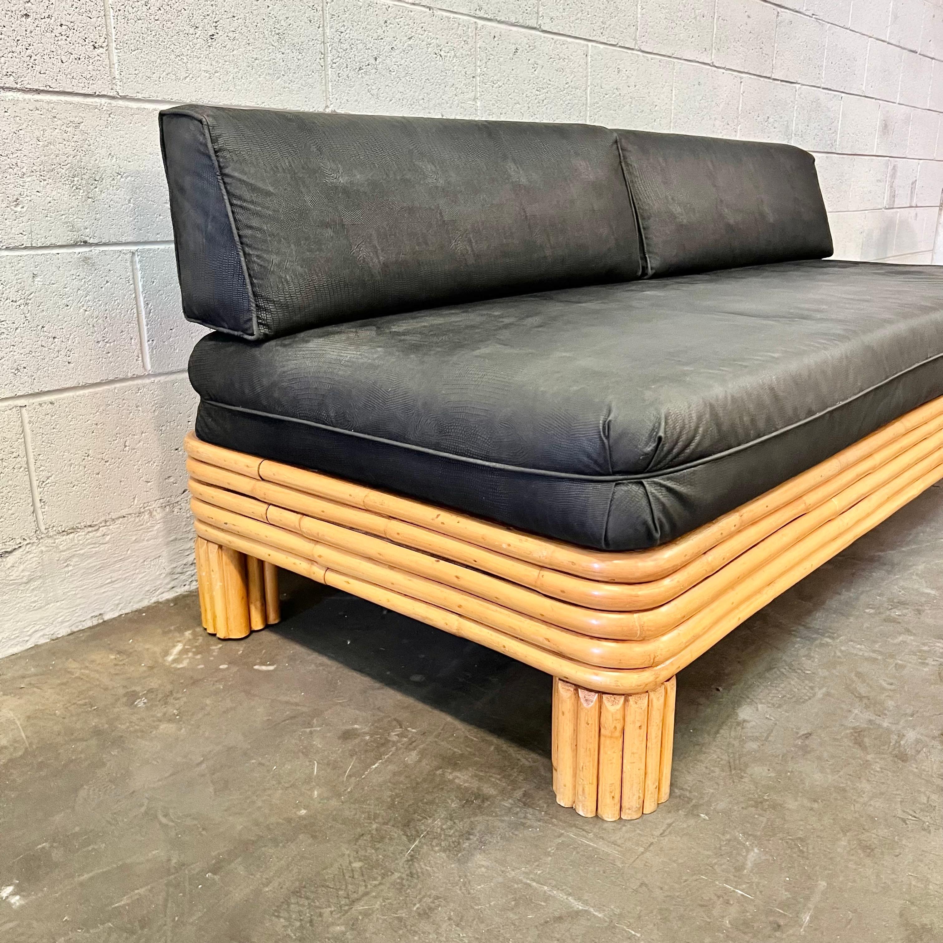 Synthetic Bamboo Daybed, 1980s For Sale