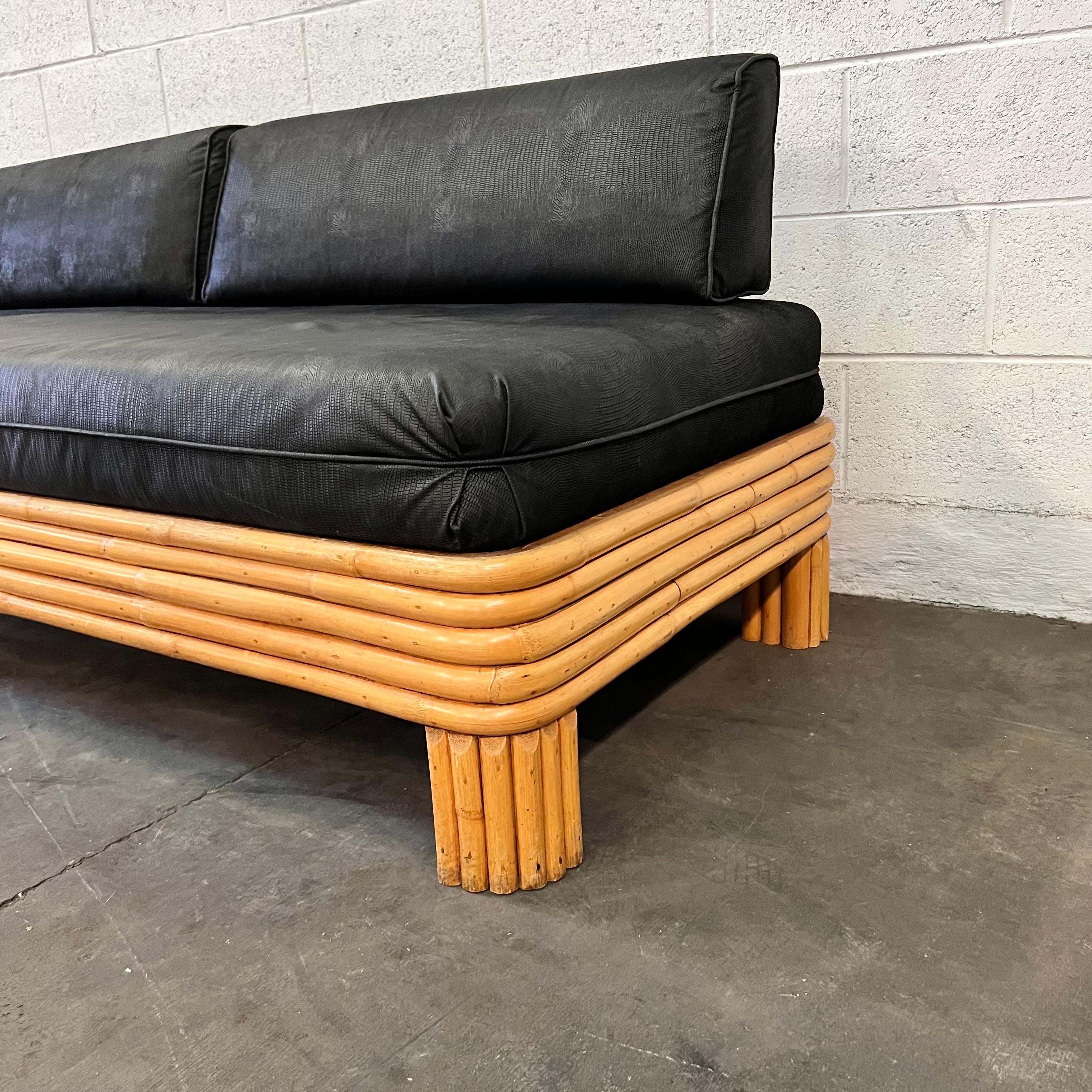 Bamboo Daybed, 1980s For Sale 1