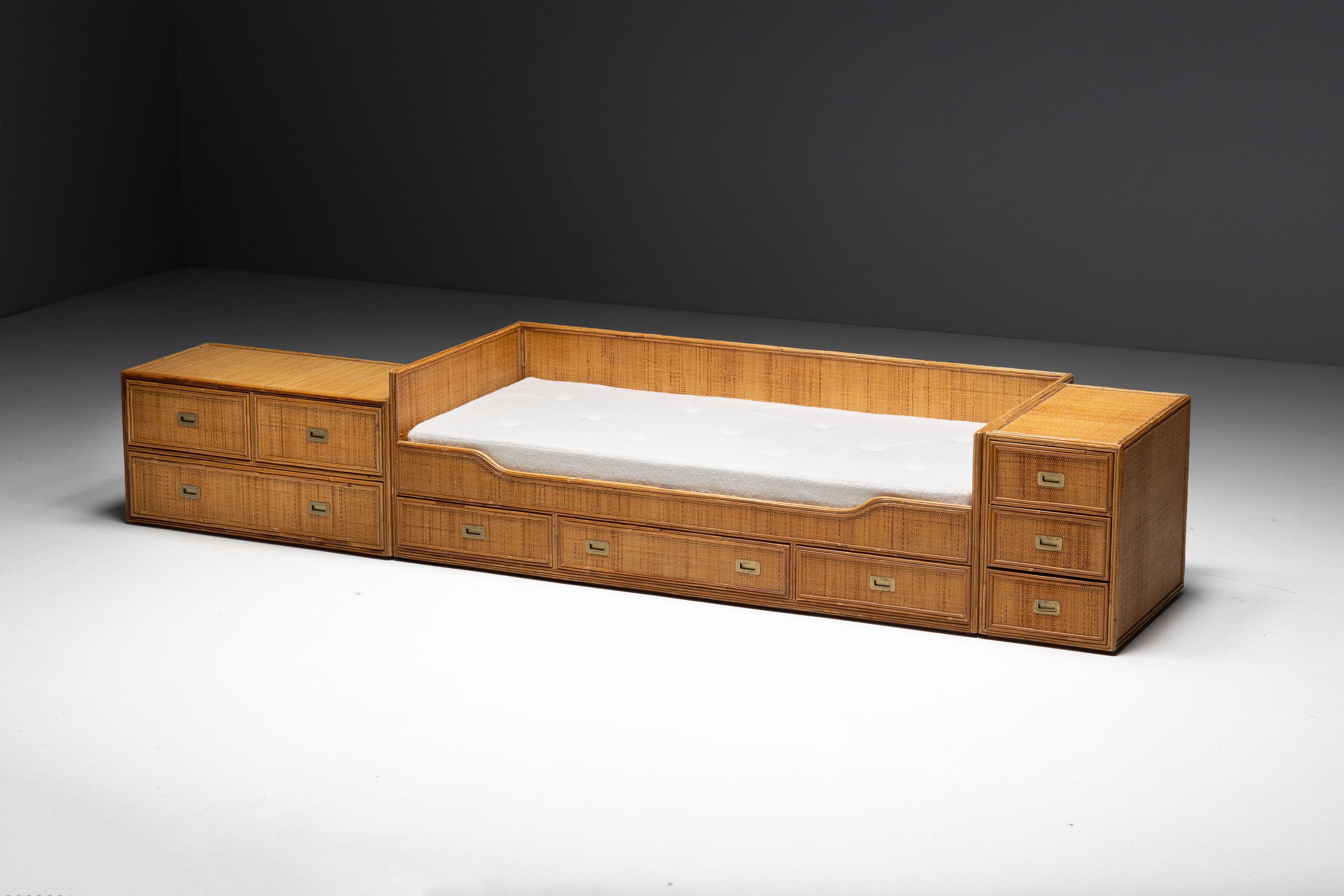 Daybed in bambù di Vivai del Sud, Italia, anni '70 in vendita 3