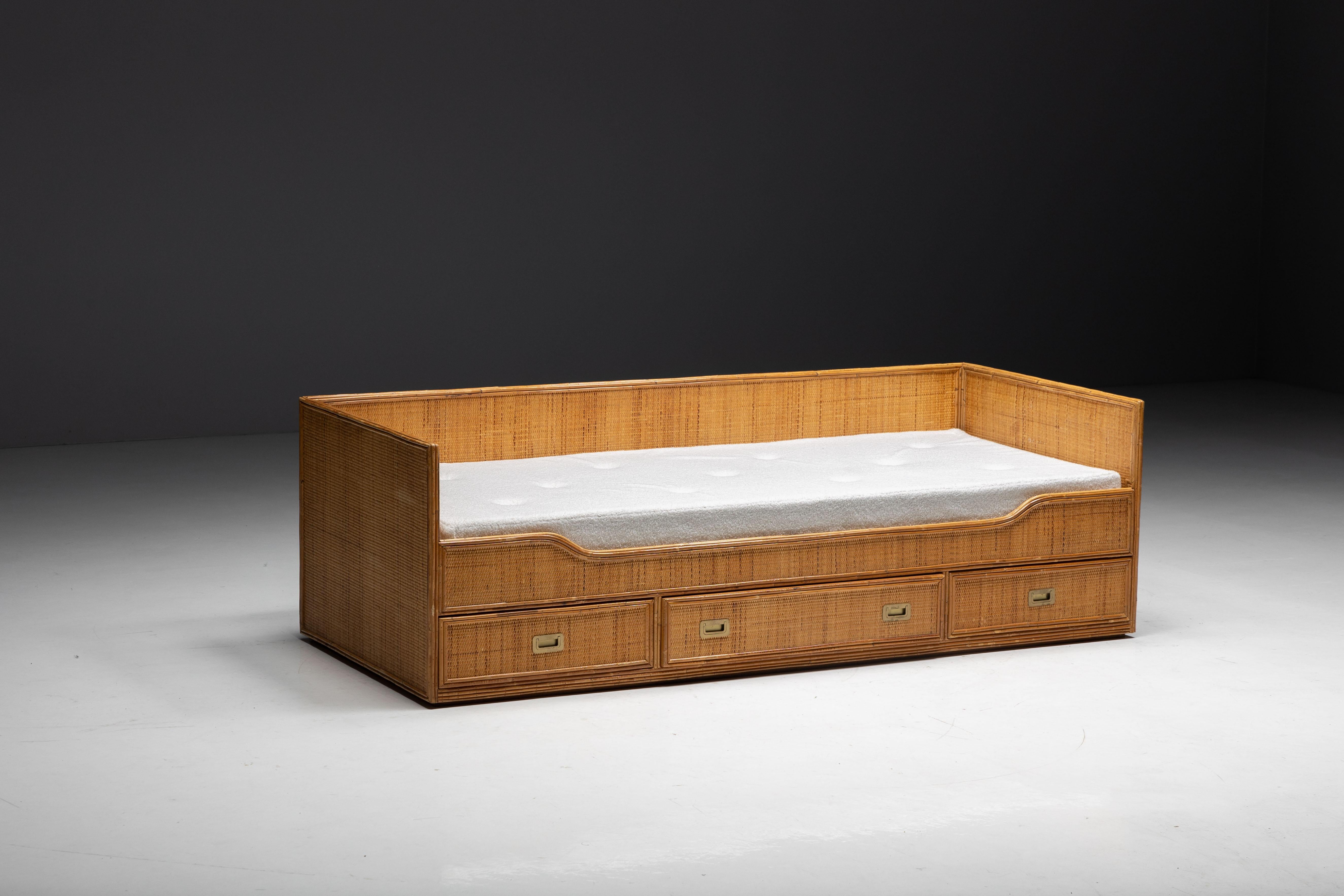 Daybed in bambù di Vivai del Sud, Italia, anni '70 in vendita 5