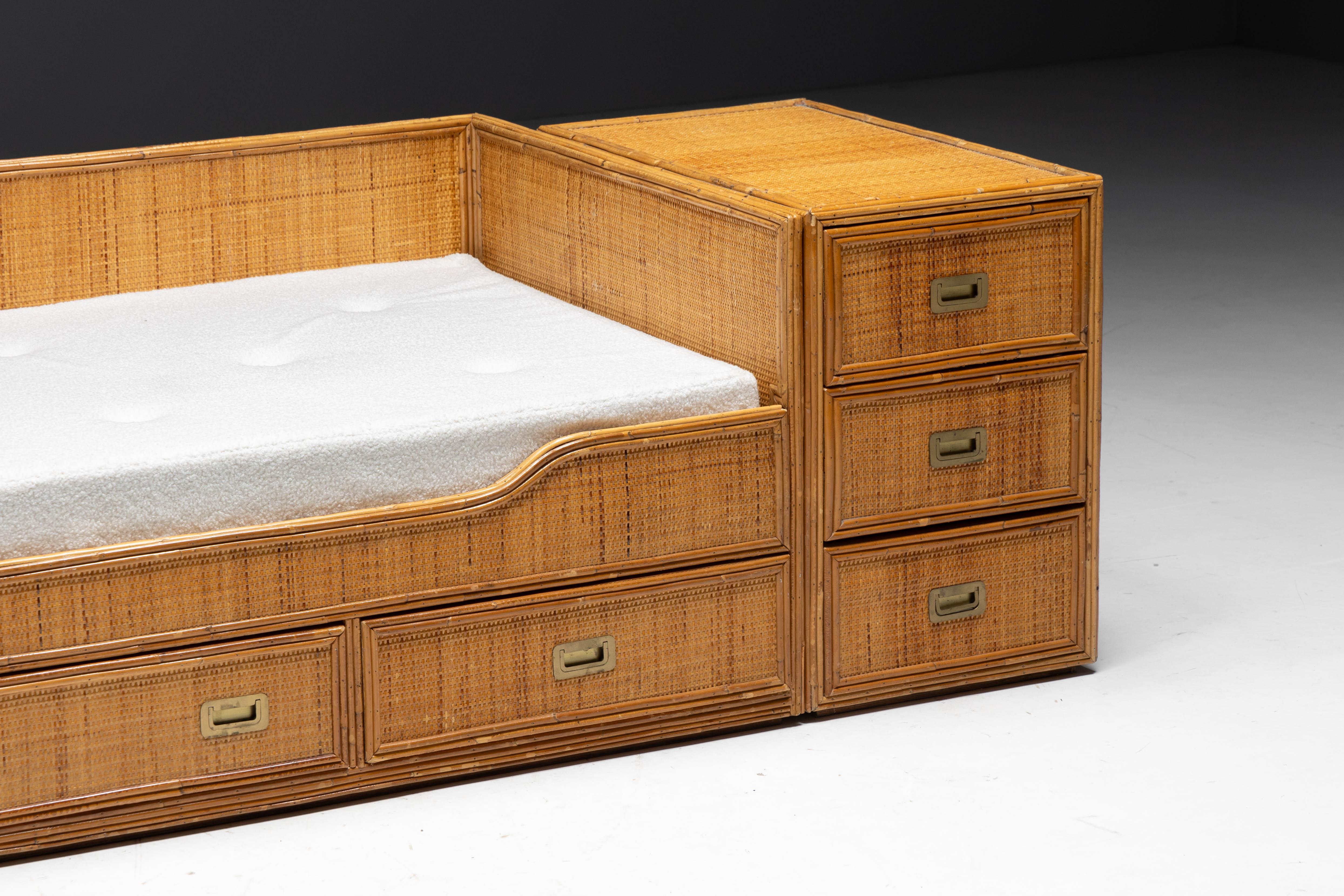 Daybed in bambù di Vivai del Sud, Italia, anni '70 in vendita 10