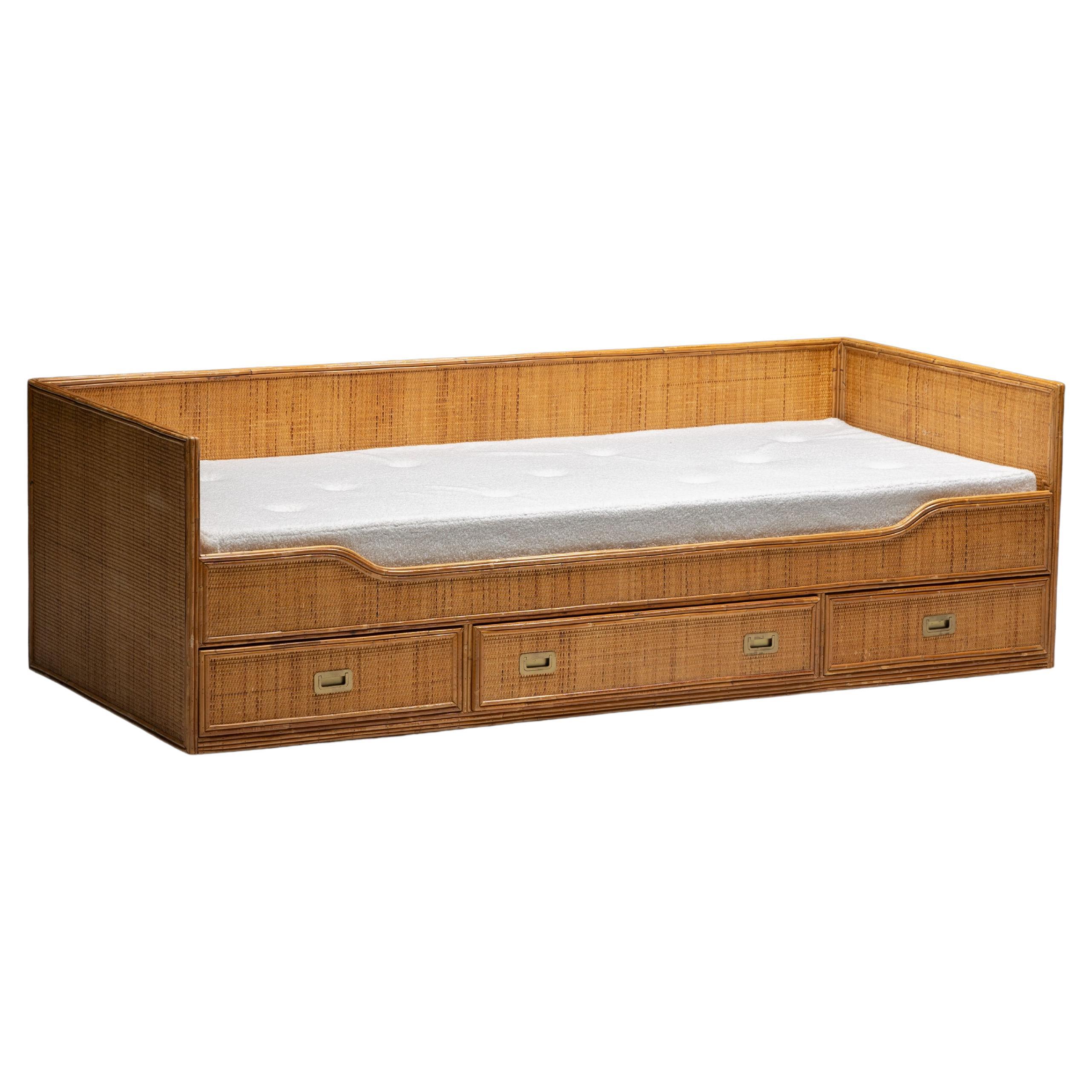 Daybed in bambù di Vivai del Sud, Italia, anni '70 in vendita