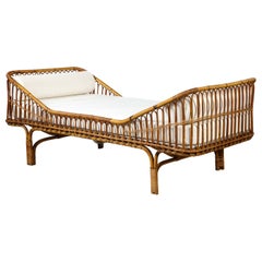 Letto da giorno in bambù, Italia, circa 1960