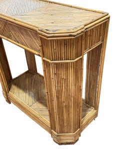 Bamboo Decorative Mitered Console, Italy, Mid Century