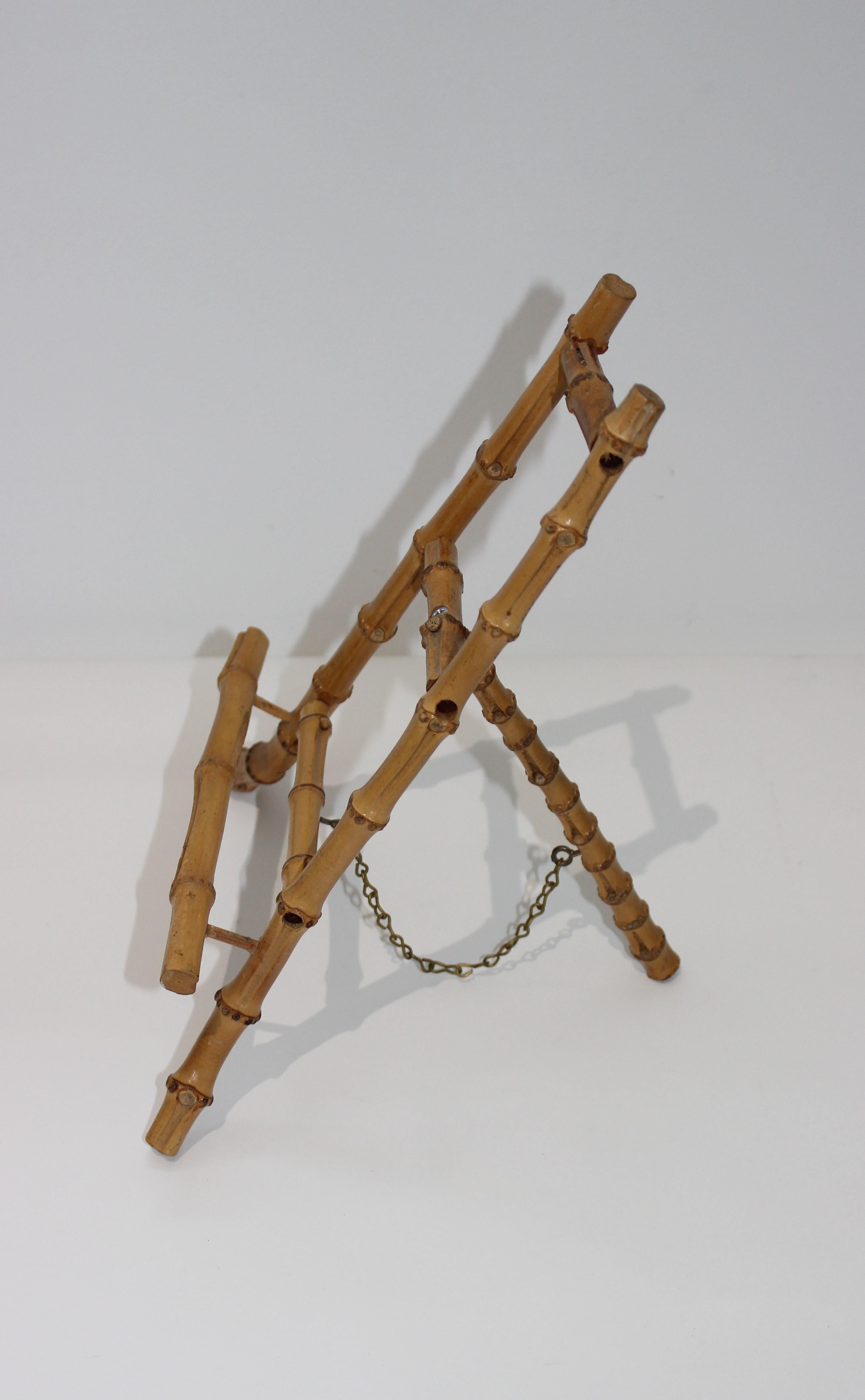 Rustic Bamboo Desk Accessory, Letter Holder Work Papers Easel