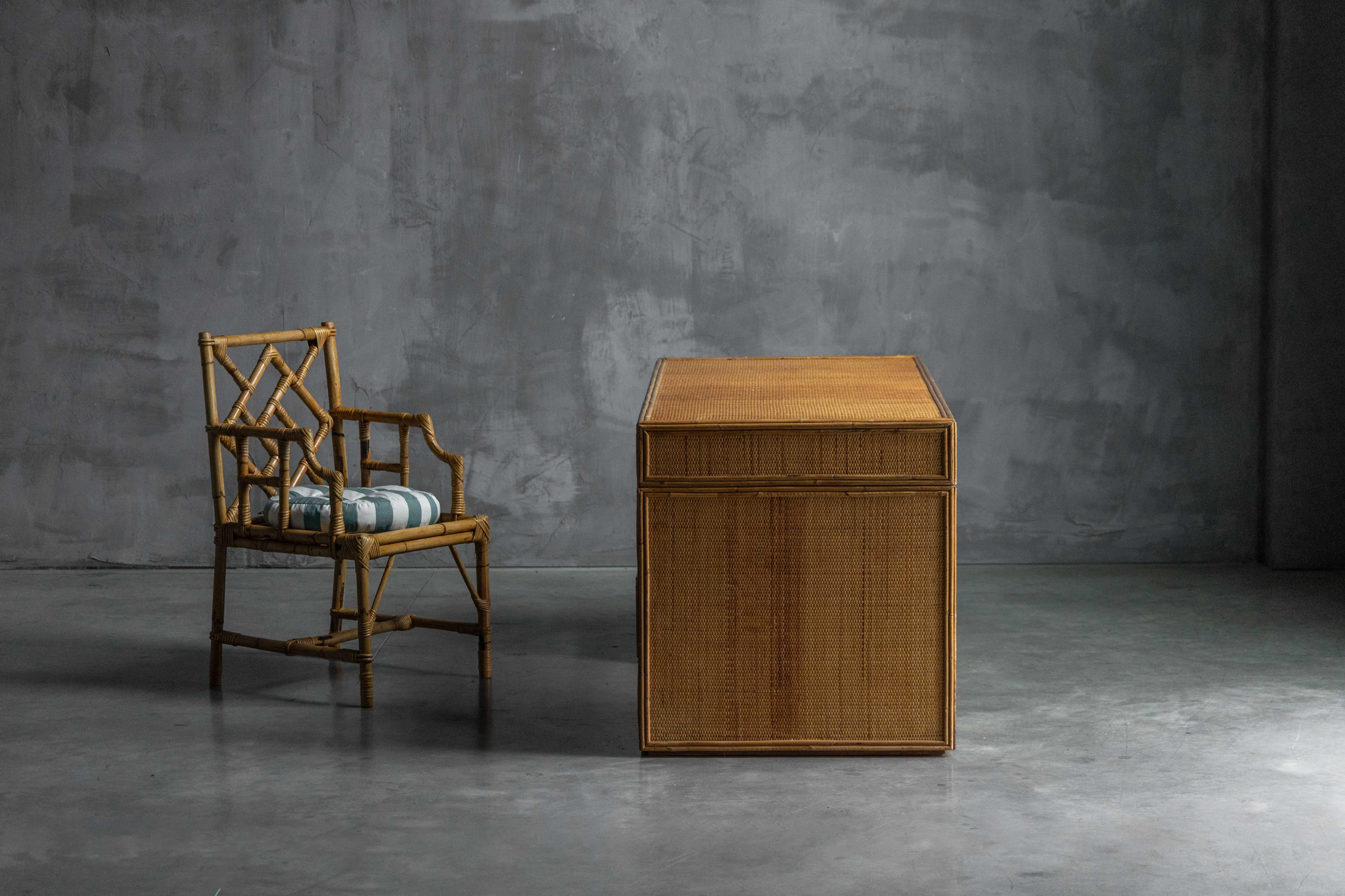 Bamboo Desk by Vivai Del Sud, Italy, 1970s For Sale 5