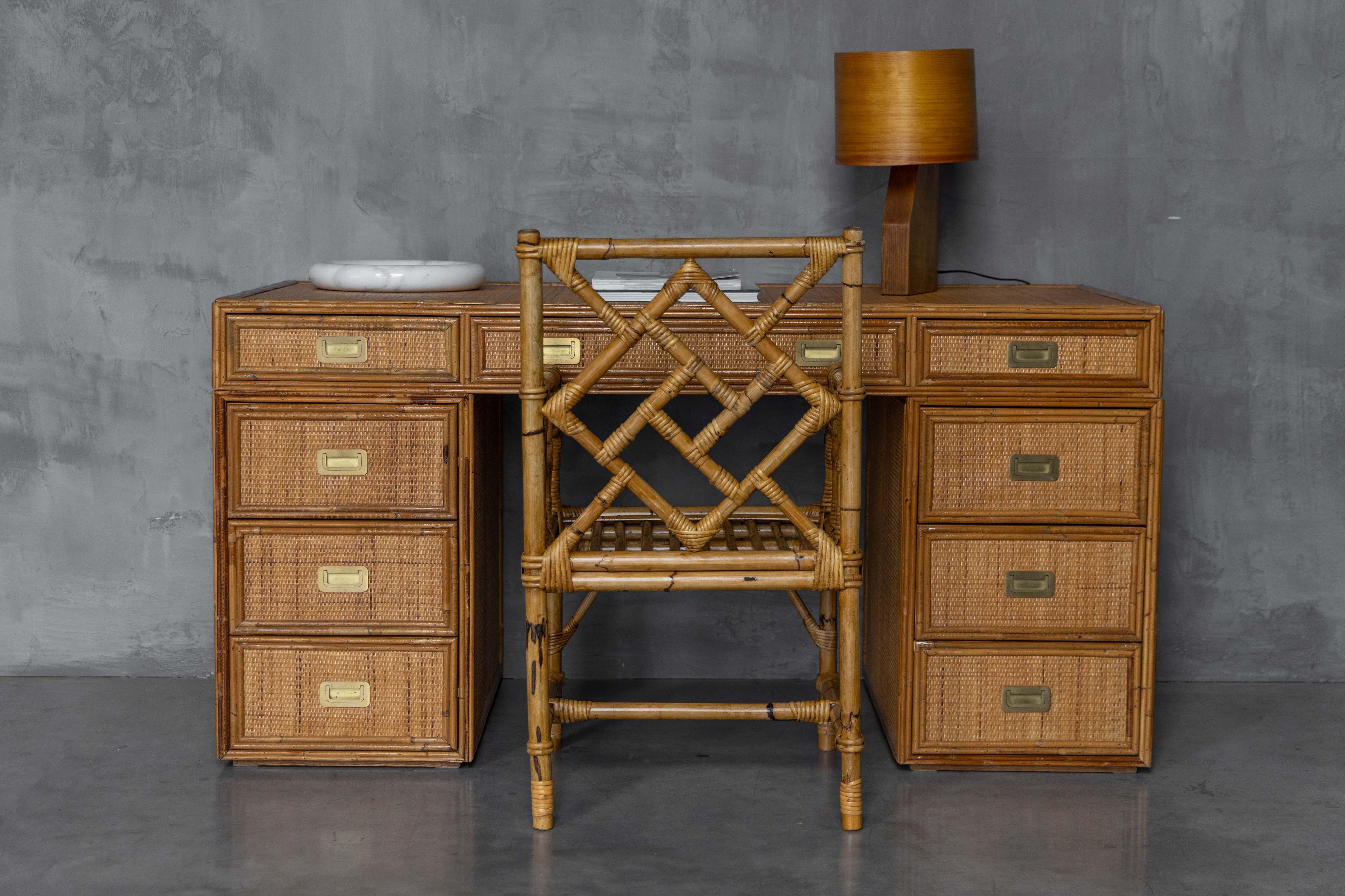 Bamboo Desk by Vivai Del Sud, Italy, 1970s For Sale 7