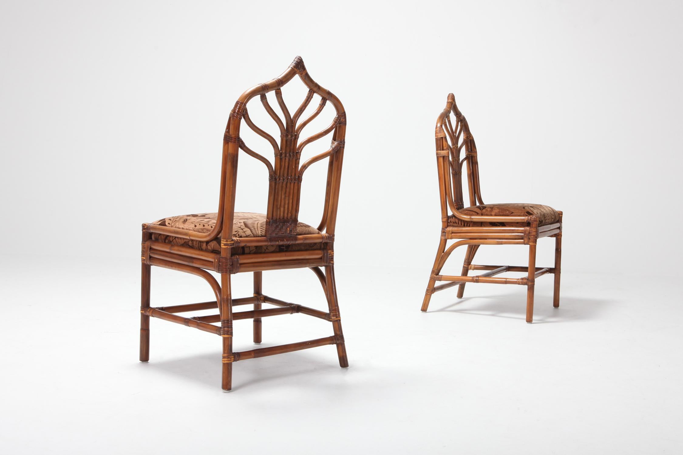 Bamboo Dining Chairs from 1970s, Italy 1