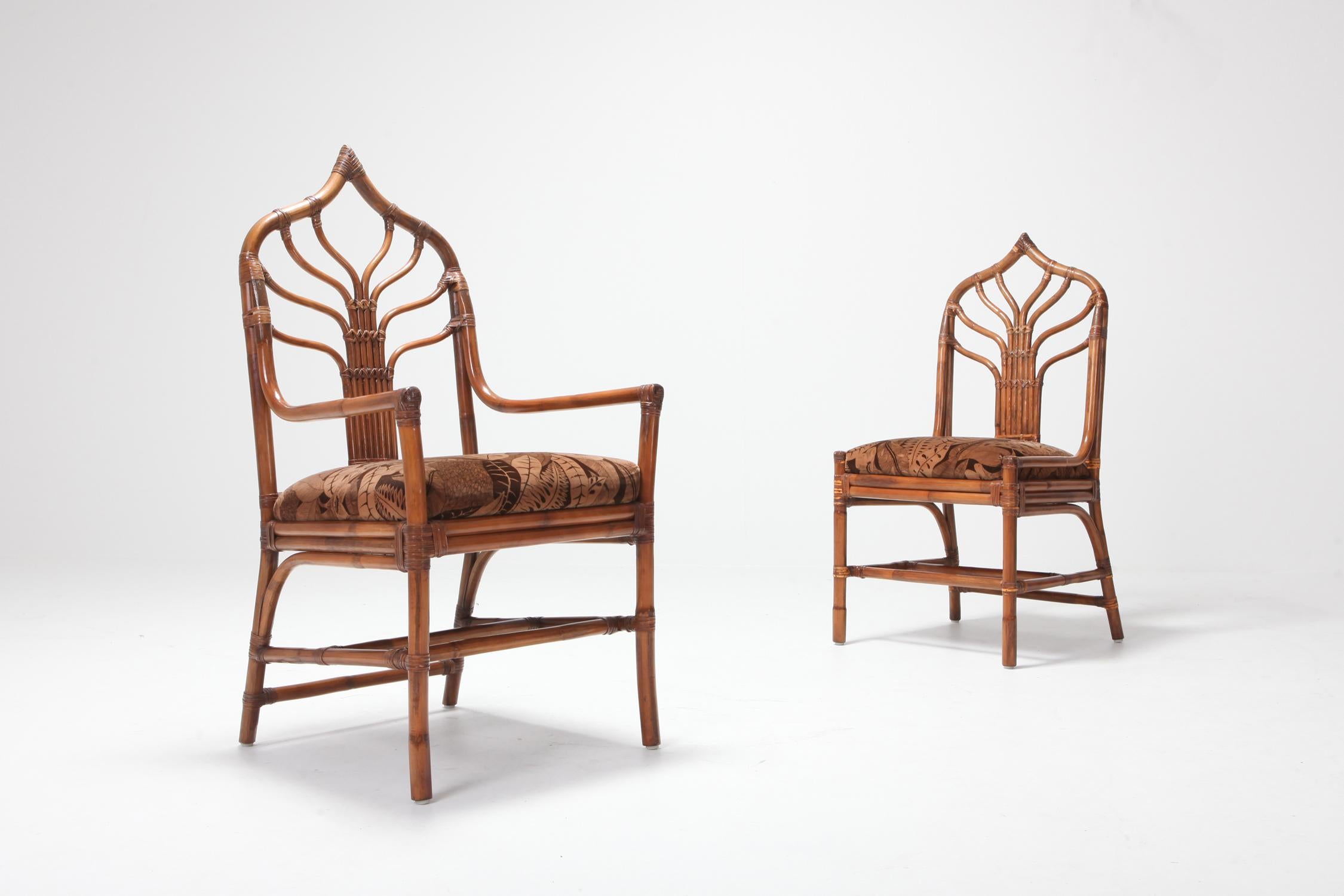 Bamboo Dining Chairs from 1970s, Italy 2