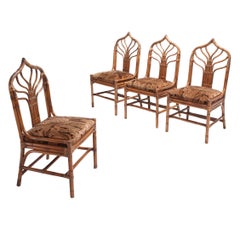 Bamboo Dining Chairs from 1970s, Italy