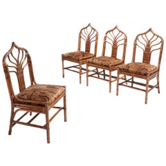 Vintage Bamboo Dining Chairs from 1970s, Italy
