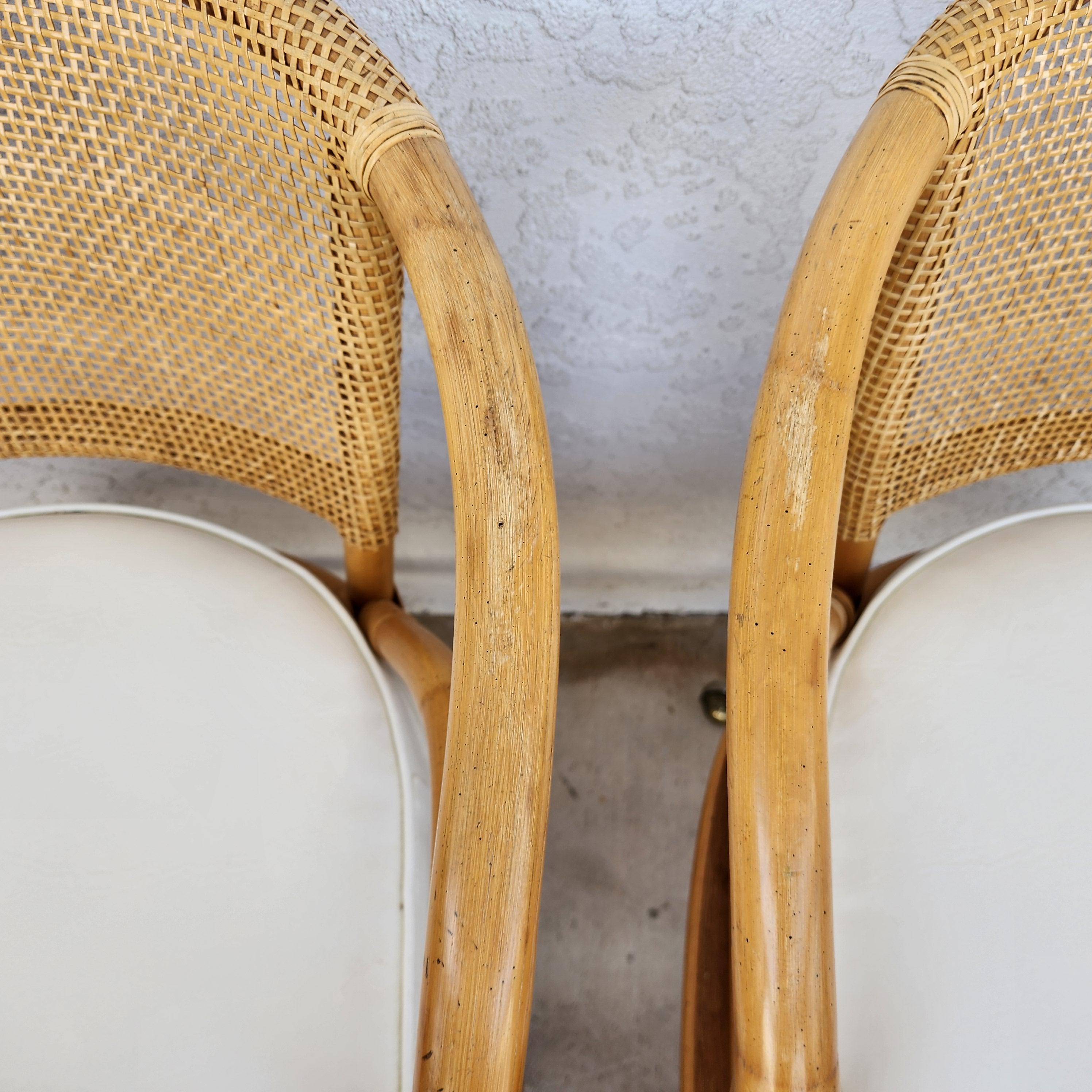Esszimmerstühle aus Bambus, Vintage Rolling von Ficks Reed, 6er-Set, Vintage im Angebot 5