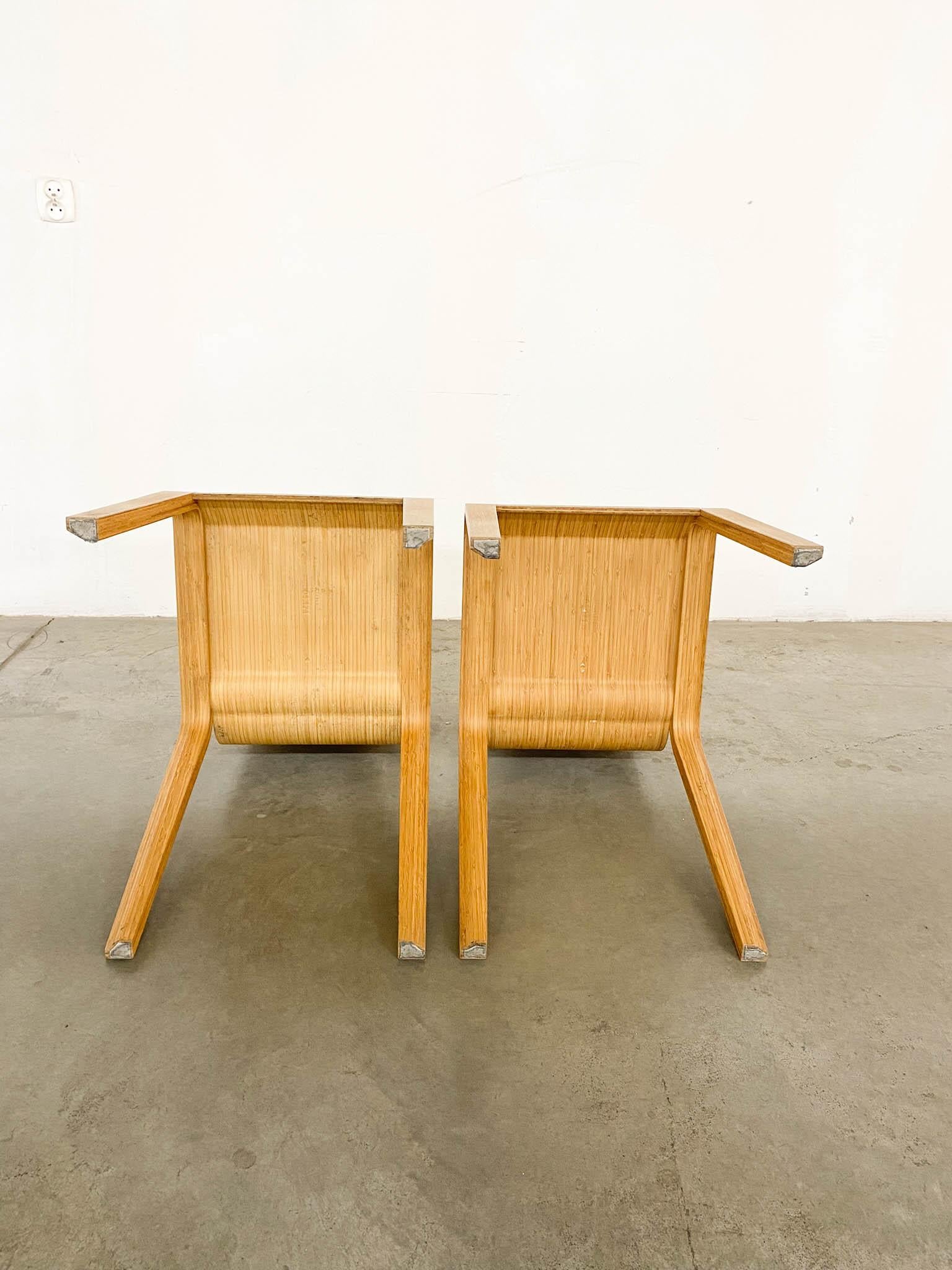 Bamboo Dining Set Table and Chairs by Henrik Tjaerby for Artek Studio, Set of 5 For Sale 12