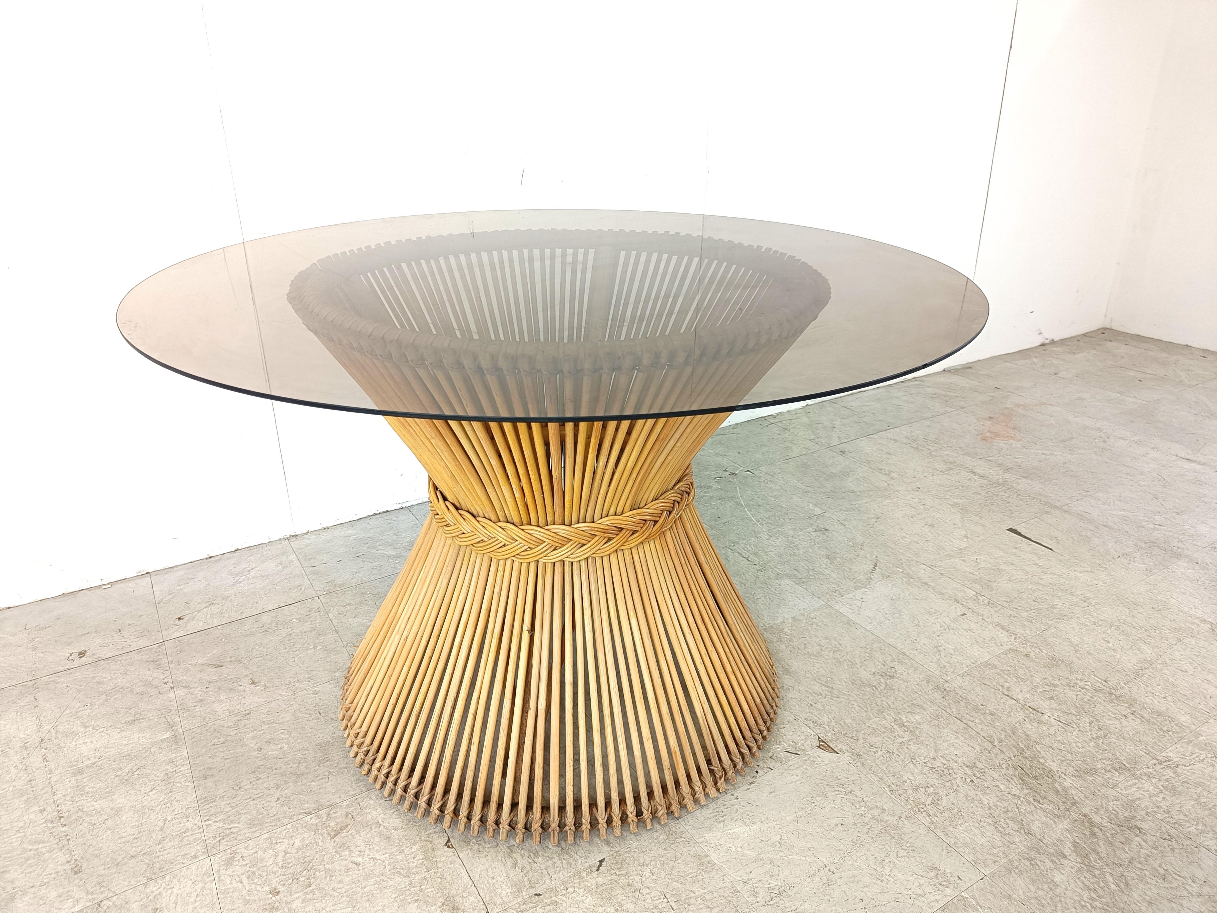 Bamboo dining table, 1980s 4