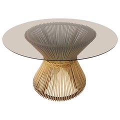 Bamboo dining table, 1980s