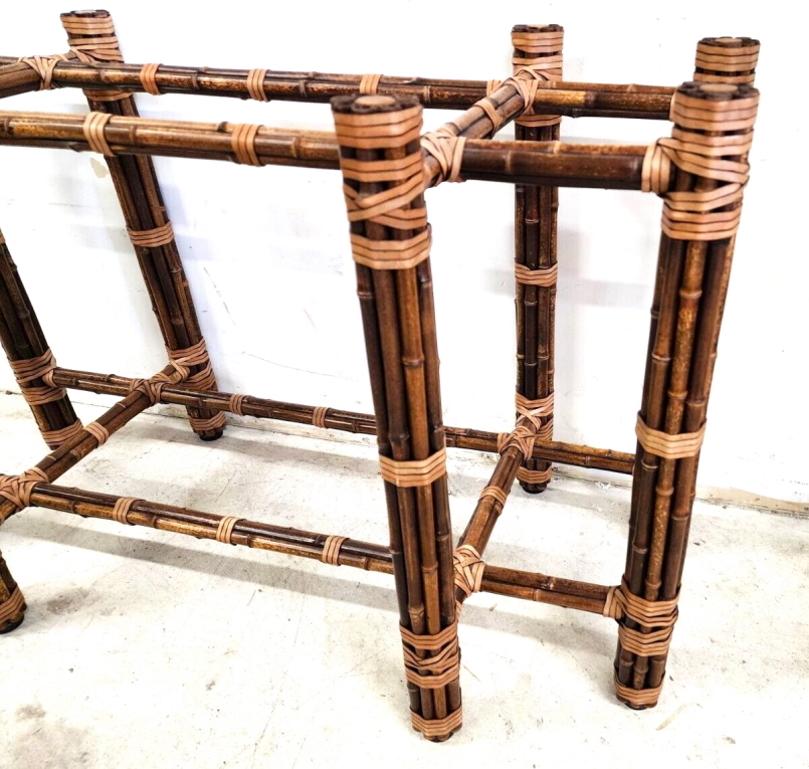 Mid-Century Modern Bamboo Dining Table Base Organic Modern by John McGuire