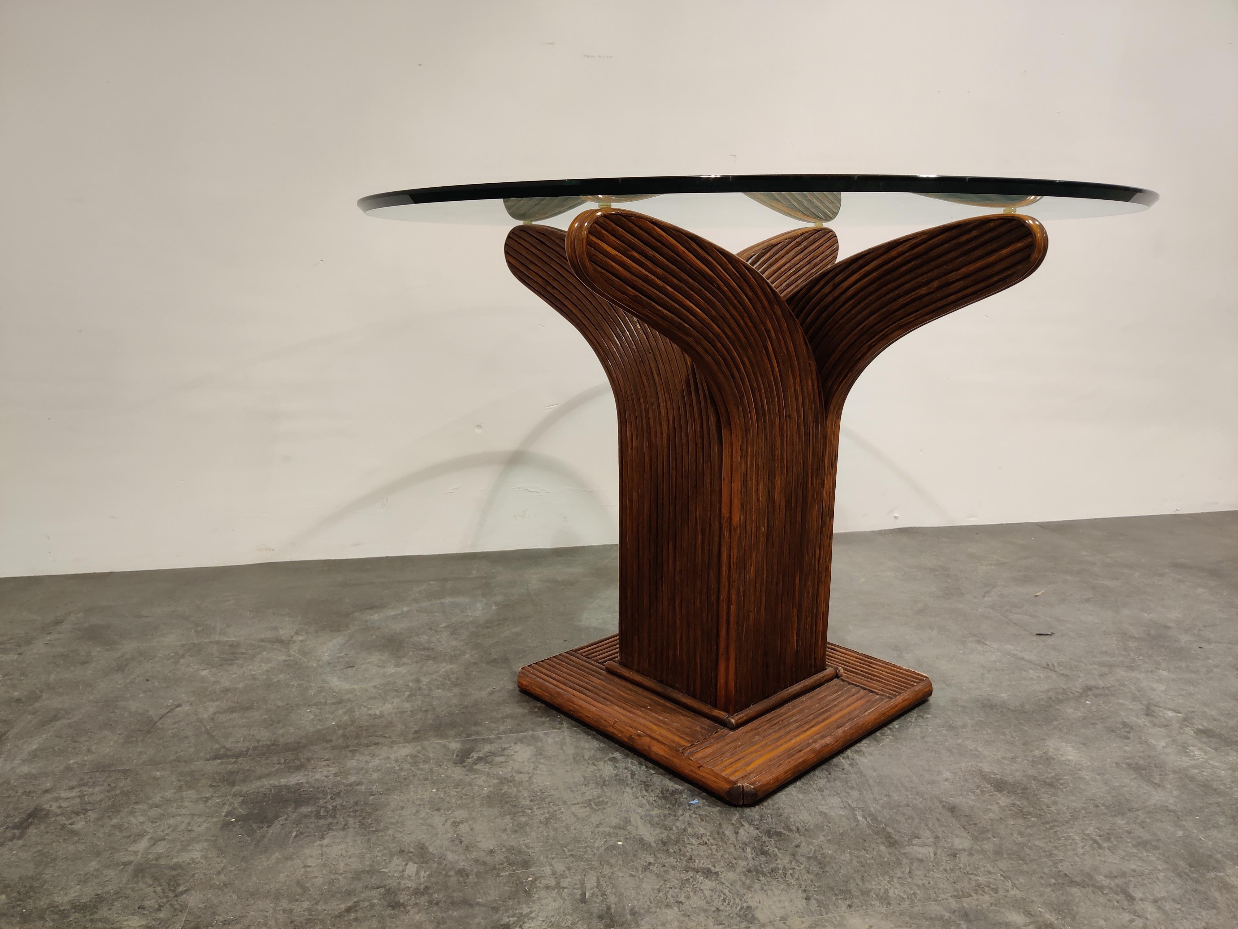 Bamboo Dining Table by Vivai del Sud, 1970s 4