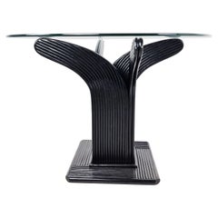 Bamboo dining table by Vivai Del sud, 1970s