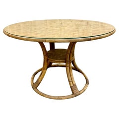 Vintage Bamboo Dining Table 