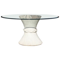 Bamboo Dining Table Sheaf of Wheat by McGuire, circa 1970, United States