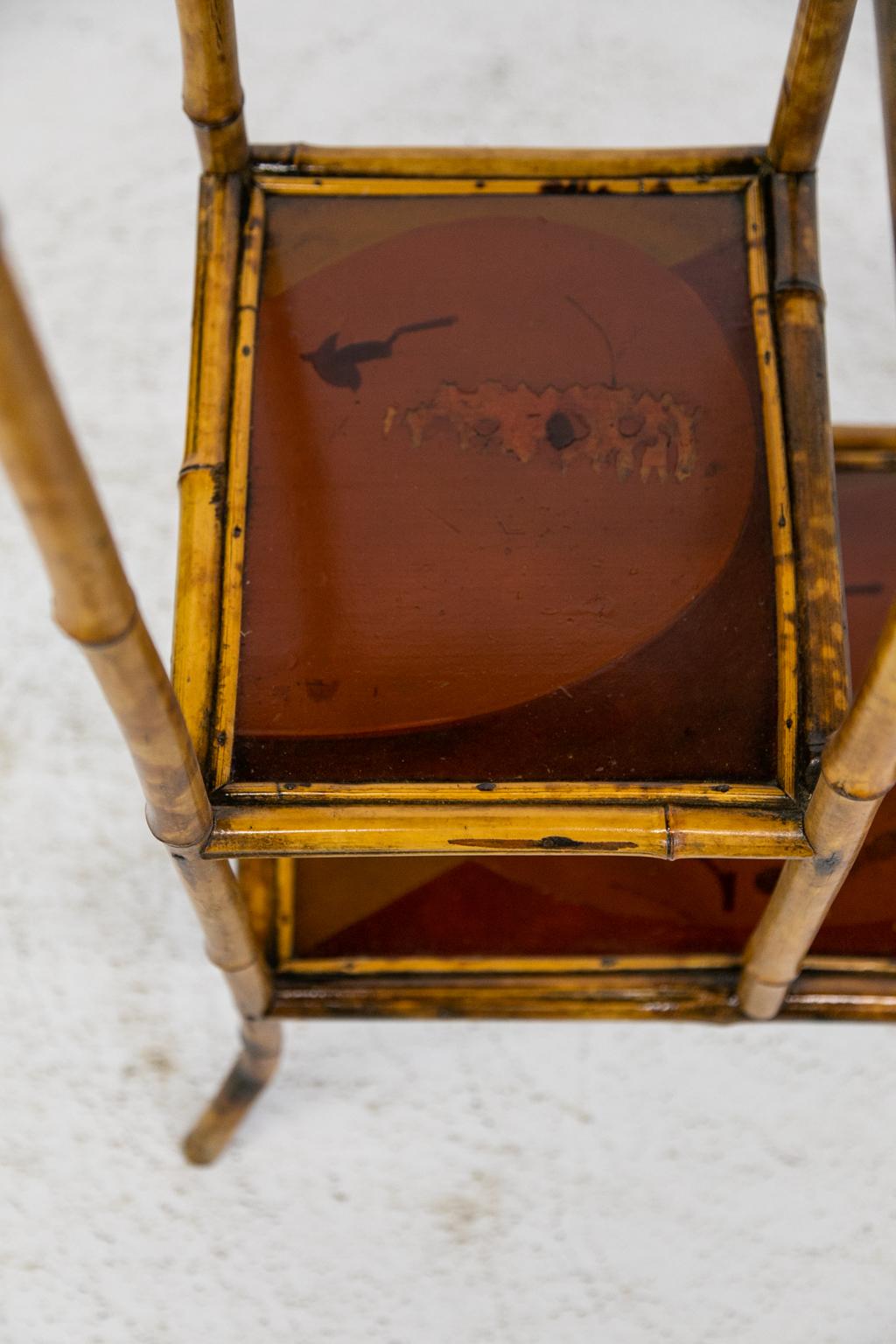 Late 19th Century Bamboo Display Shelf