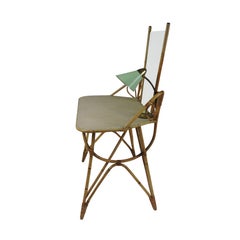 Bamboo Dressing Table with Mirror and Lamp, 1960s