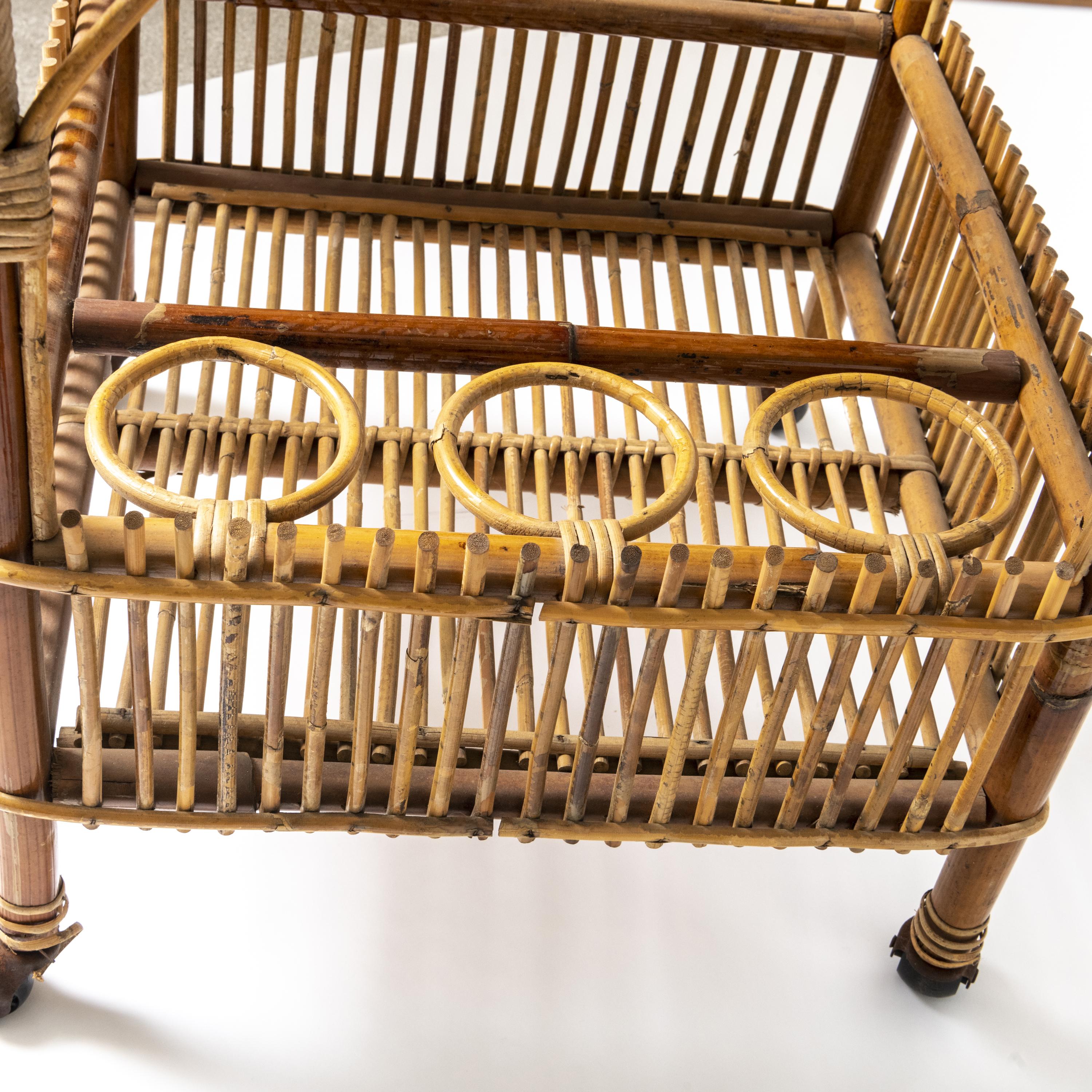 Bamboo Drinks Trolley, Italy circa 1950 5