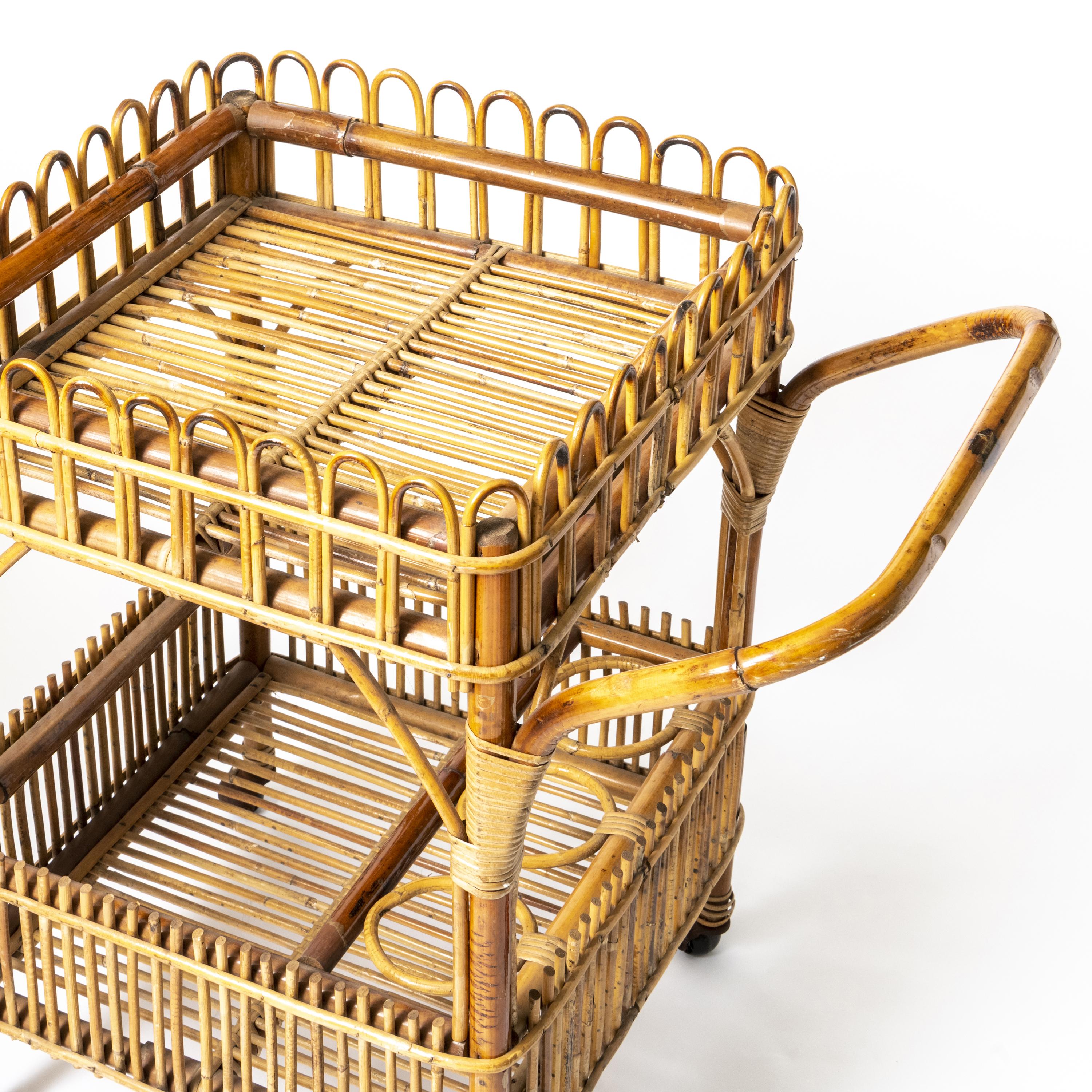 Bamboo Drinks Trolley, Italy circa 1950 1