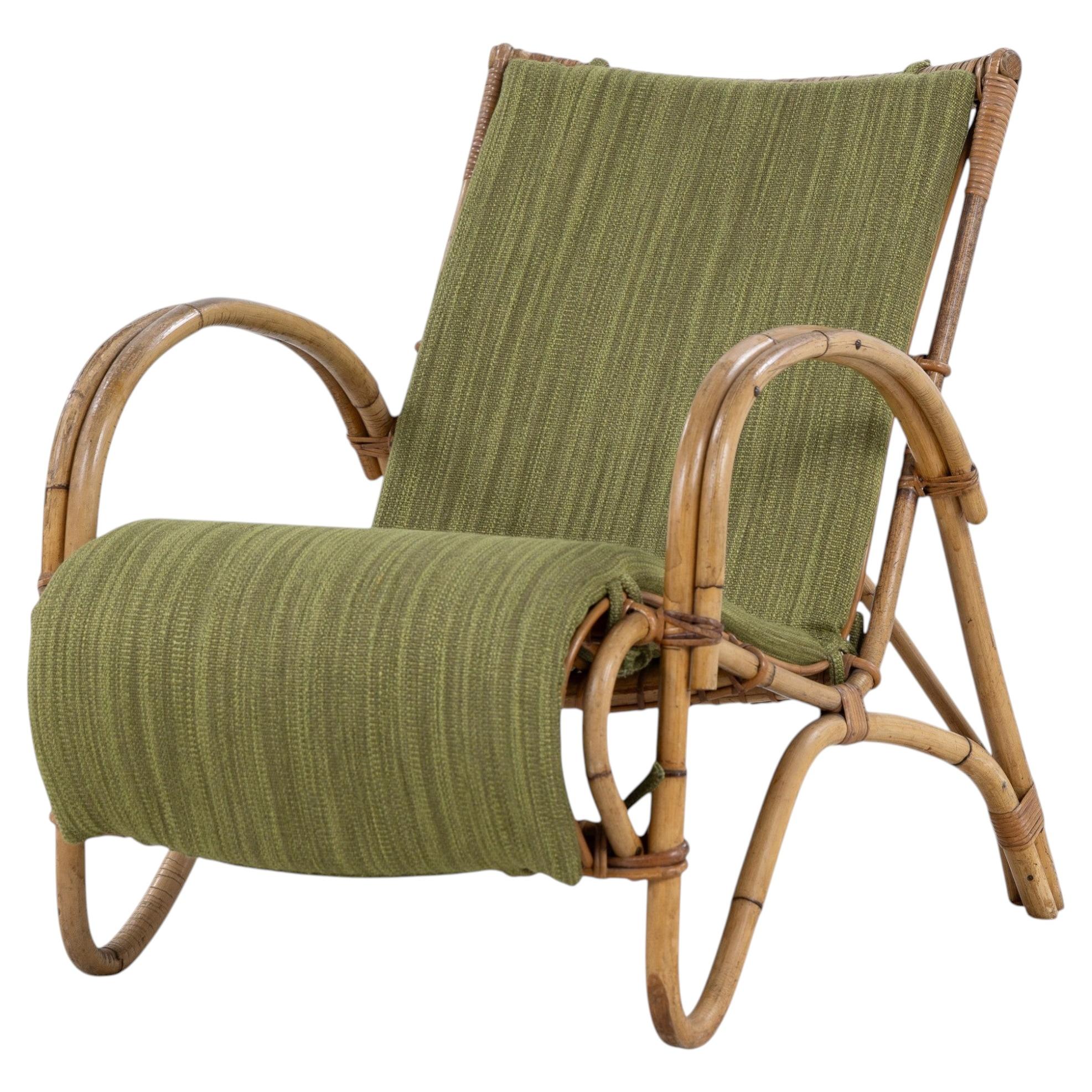 Bambus-Sessel, hergestellt von R. Wengler im Angebot
