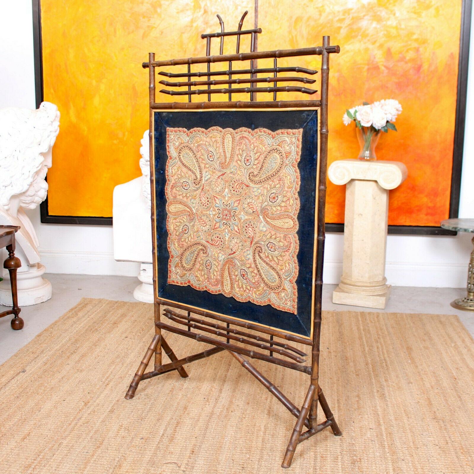 Bamboo Fire Screen Anglo Japanese Aesthetic, 19th Century In Good Condition For Sale In Newcastle upon Tyne, GB
