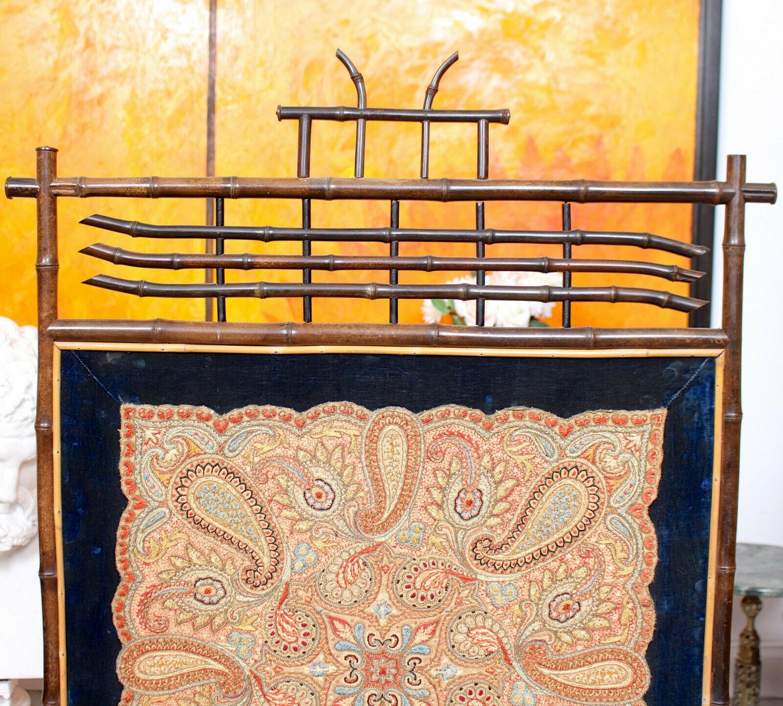 Bamboo Fire Screen Anglo Japanese Aesthetic, 19th Century For Sale 1