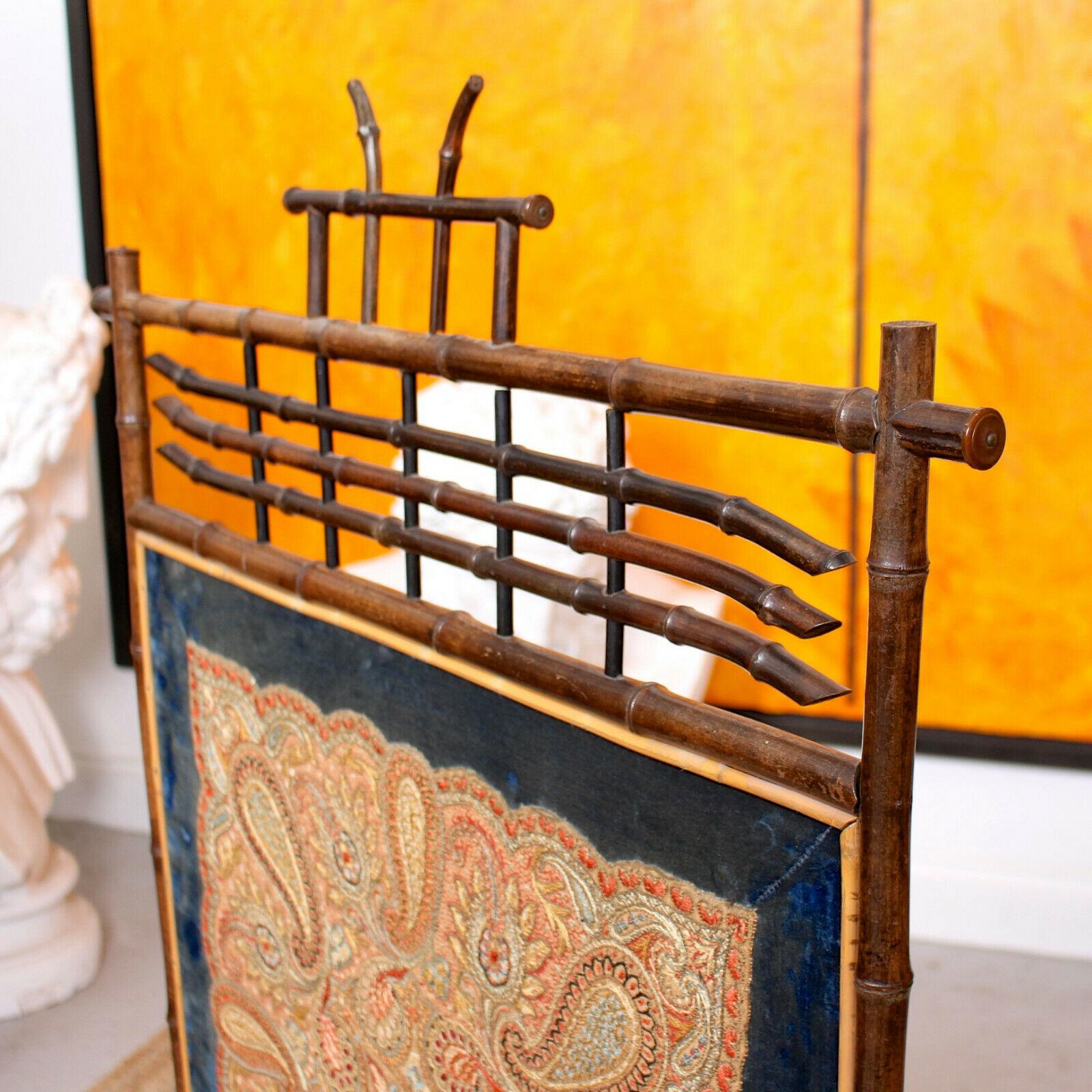 Bamboo Fire Screen Anglo Japanese Aesthetic, 19th Century For Sale 5