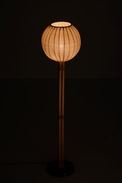 Bamboo Floor Lamp G-105 by Bergboms, Sweden, 1970s